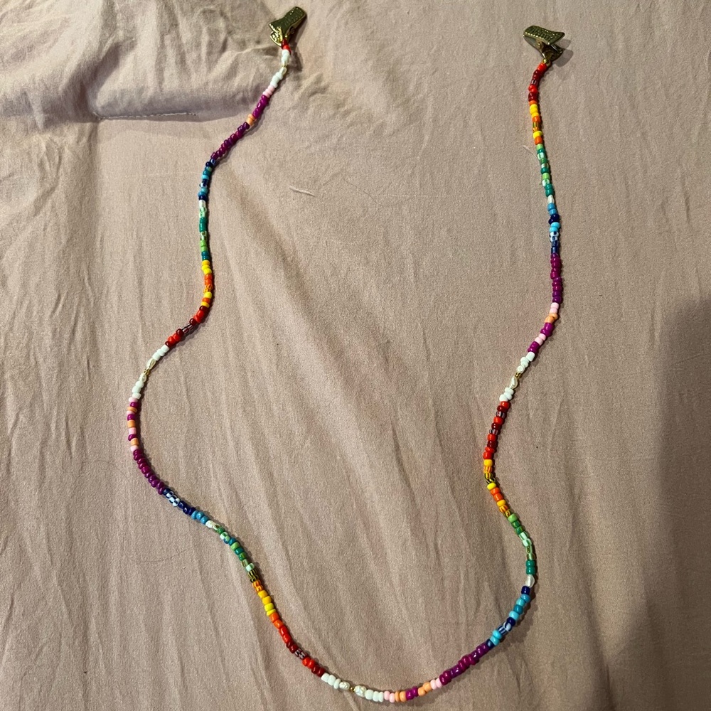 rainbow beaded sunglasses chain